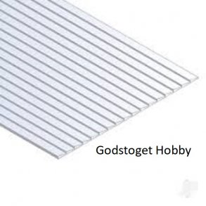 4100 EVERGREEN. 15 x 30 cm 1 mm tyk. 2,5 mm mellem riller.