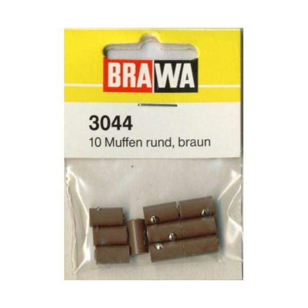 3044 BRAWA 10 stk hunstik  2,5 mm. Brun