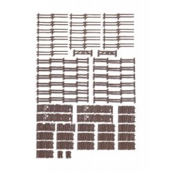 13095 NOCH. 3 forskellige slags hegn. Ca 290 cm. H0.