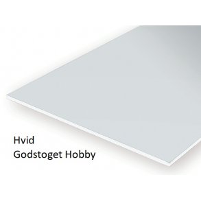 9125 EVERGREEN. 3,2 mm. 15 x 30 mm hvid plade. 1 stk.