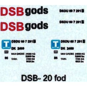 CONTAINERE. DSB gods 20 fod. H0.