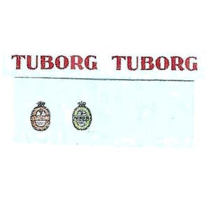 BIL / LASTBIL. TUBORG + reklamer. H0.