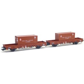 24555 TRIX. Ks vogne med container fra Polish Ocean Lines. H0