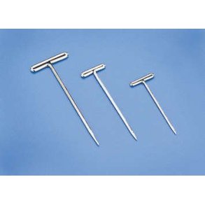 253 DU-BRO Nle. 100 stk Nickel plated T-Pins. 3,5 cm