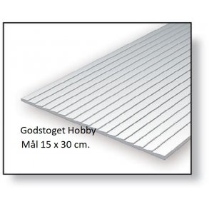 4031 EVERGREEN. Plade med klink. Tykkelse 1 mm. Klinkafstand 0,75 mm.