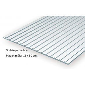 4542 EVERGREEN. Plade med lister. tykkelse 1 mm. Listeafstand 1,8 mm.