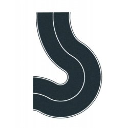 60701 NOCH Landevej med kurve. H0