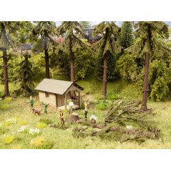 12046 NOCH. Jgerhytte med jgere. H0.