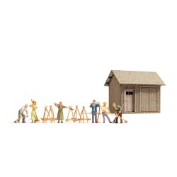 12050 NOCH. Hstfolk med lille lade". H0.