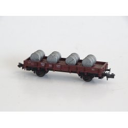 Cl 118 ROCO Fladvogn med ls af beholdere. N. Brugt