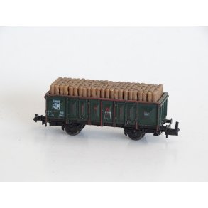 Cl 128 TRIX ben godsvogn med last. N. Brugt