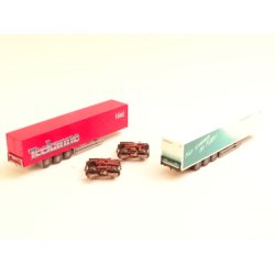 CL 1018 MRKLIN. Den rulende landevej med 2 trailere. H0. Brugt