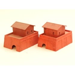 CL 5242 UKENDT. Bygning med sokkel og gennemgang. N. Brugt