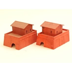 CL 5242 UKENDT. Bygning med sokkel og gennemgang. N. Brugt