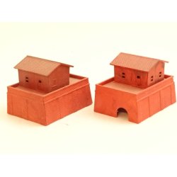 CL 5242 UKENDT. Bygning med sokkel og gennemgang. N. Brugt