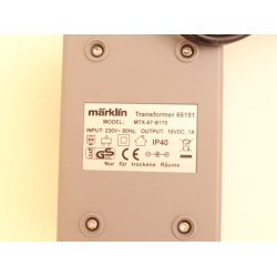 CL 66191 MRKLIN Transfomator. 18 V DC. H0. Brugt