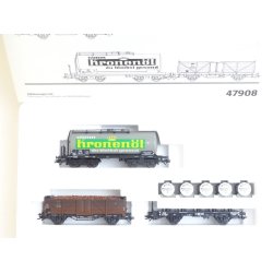 CL 47908 Mrklin. Oldtimer st. lvogn, mejerivogn og bb Omm vogn. H0. Brugt