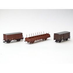 PL 39001 HOBBY TRADE. DSB +SJ . 3 vogne fra 39001. H0. Brugt