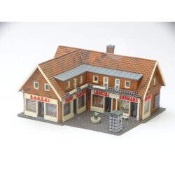 JBL 502 Heljan. Torv med forretninger. H0. Brugt.