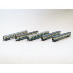 IHD Intercityvogne. FLEISCHMANN. 5 stk forskellige vogne. N. Brugt