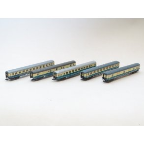 IHD Intercityvogne. FLEISCHMANN. 5 stk forskellige vogne. N. Brugt