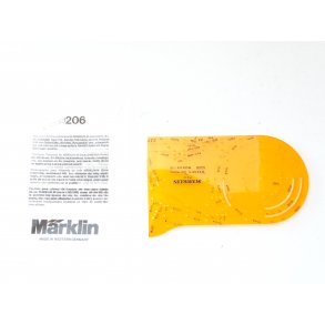 CL 9306 MRKLIN 0206. Tegneskabelon til M skinner. H0. Brugt