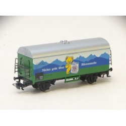 PK 4485 MRKLIN. Lukket godsvogn med bamse. H0. Brugt