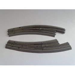 FV BW l og r ROCO. Hjre og venstre sporskifte til manuel brug. H0. Brugt