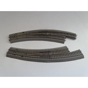 FV BW l og r ROCO. Hjre og venstre sporskifte til manuel brug. H0. Brugt