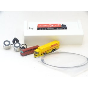 IHD Faller Car system. 1 bus/ 1 Hamburg sd sttevogn og DHL + diverse.. H0. Brugt