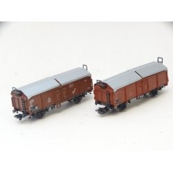 PK 4619 MRKLIN. 2 Vogne med skydetag. H0. Brugt