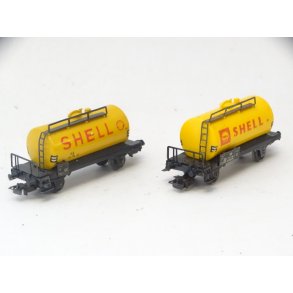 PK 4442 MRKLIN. 2 x SHELL tankvogn. H0. Brugt