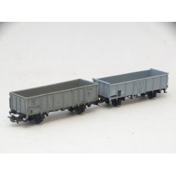 PK 4638 + 37352. MRKLIN. Samling med 3 bne gods vogne. H0. Brugt