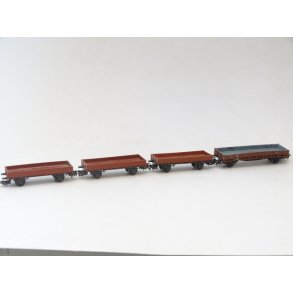 PK 4503 x 3 stk og 1 stk 4607 Uden kppeskinner. MRKLIN. bne godsvogne.. H0. Brugt