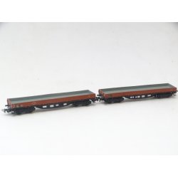 PK 4514 2 stk. MRKLIN. Lange ben godsvogne, 2 stk. H0. Brugt