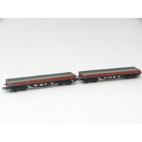 PK 4514 2 stk. MRKLIN. Lange ben godsvogne, 2 stk. H0. Brugt