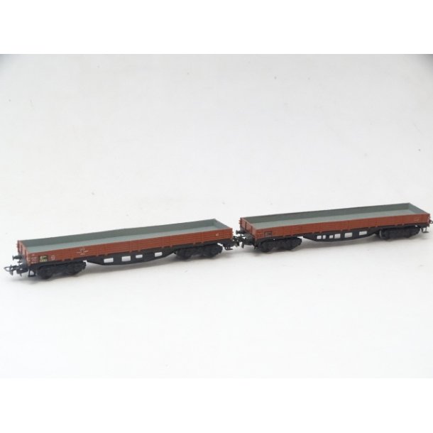PK 4514 2 stk. MRKLIN. Lange ben godsvogne, 2 stk. H0. Brugt