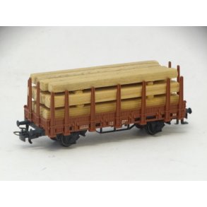 PK 4459. MRKLIN. ben godsvogn med last. H0. Brugt