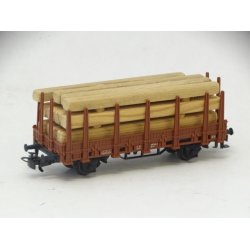 PK 4459. MRKLIN. ben godsvogn med last. H0. Brugt