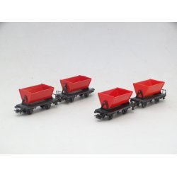 Pk Lot 15. 4 x 4513. MRKLIN. 4 stk tipvogne. H0. Brugt