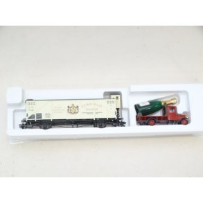 FV Museumsvogn 2002 MRKLIN. St med vogn og lastbil. H0. Brugt