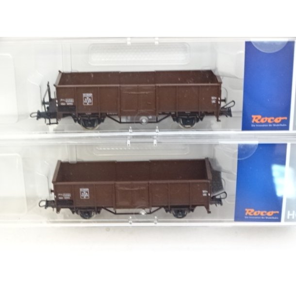 Brugt OP 66914 ROCO. DSB E 53417 og 52 034 fladvogne. H0. Brugt.