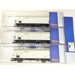 BRUGT OP 66117 ROCO. S�t med 3 stk k�levogne. H0. Brugt