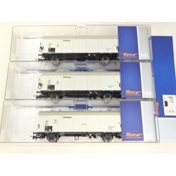 BRUGT OP 66117 ROCO. S�t med 3 stk k�levogne. H0. Brugt