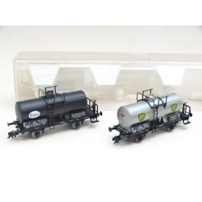 BRUGT OP 581107 FLEISCHMANN. DSB Tankvognss�t Esso og BP. H0. Brugt.