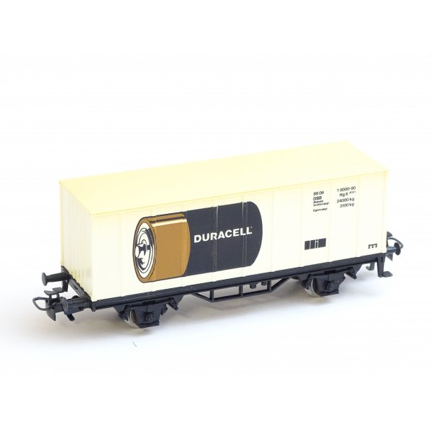 Kir 4481 Duracell MRKLIN. Containervogn. H0. "Brugt"