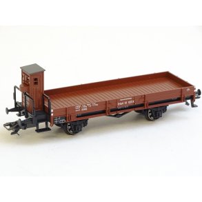 Kir 46071 MRKLIN Fladvogn fra DRG med bremsehus. H0. Brugt