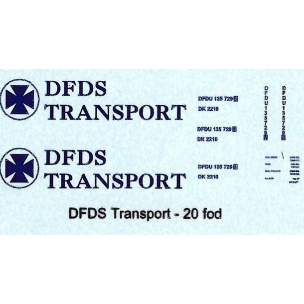 CONTAINER. 20 FOD. DFDS TRANSPORT. H0