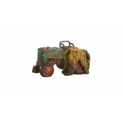 60761 NOCH. Dekorerings st med gammel bygning, traktor og 16 cm tr. H0.