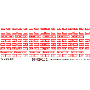 020112 STATIONEN. Perronskilte Udgang-overgang 2. H0 Klistermrke.
